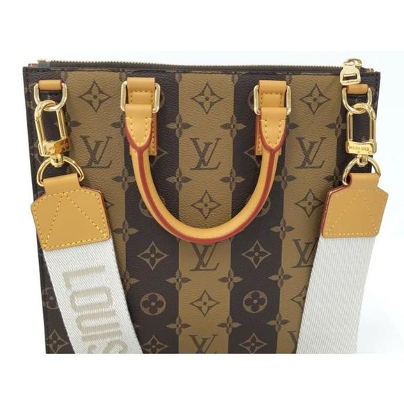 Sac plat Messenger 2 Way Monogram Stripe Reverse Brown - Picture 6 of 8